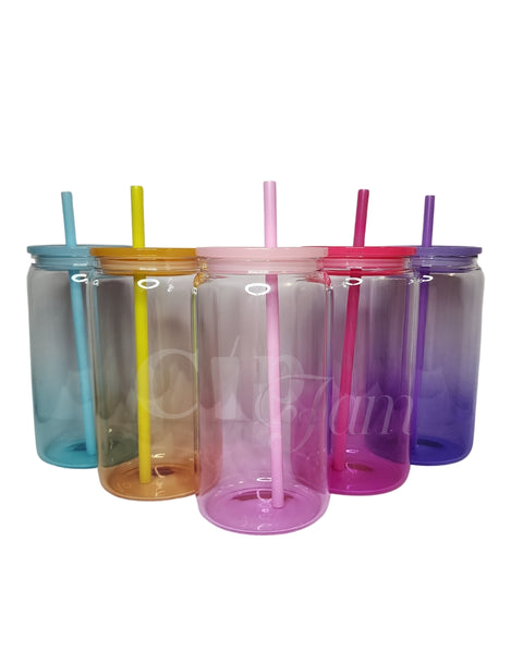 16oz Jelly ombre glass can