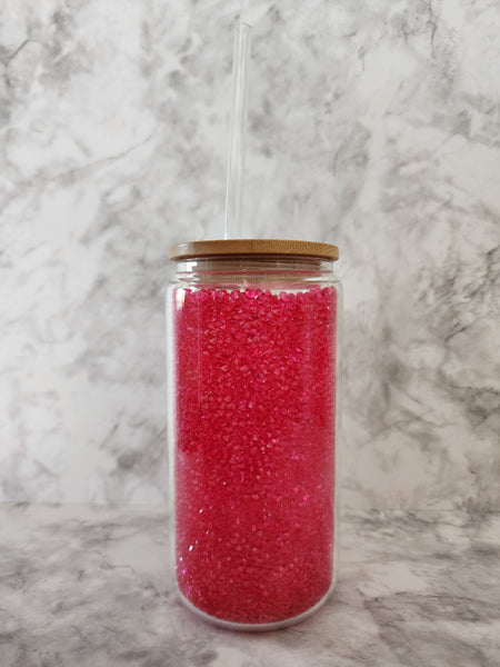 Diamond Filled Glass Can