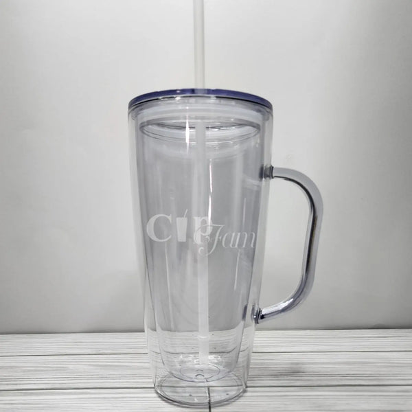 24oz Clear Acrylic Mug Tumbler – Cupfam
