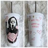 No, you hang up cup