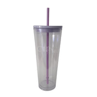 24oz Snowglobe Tumbler Lilac Lid