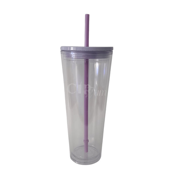 24oz Snowglobe Tumbler Lilac Lid