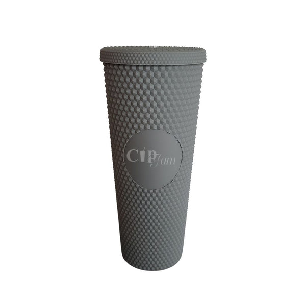 24oz Grey Studded Tumbler