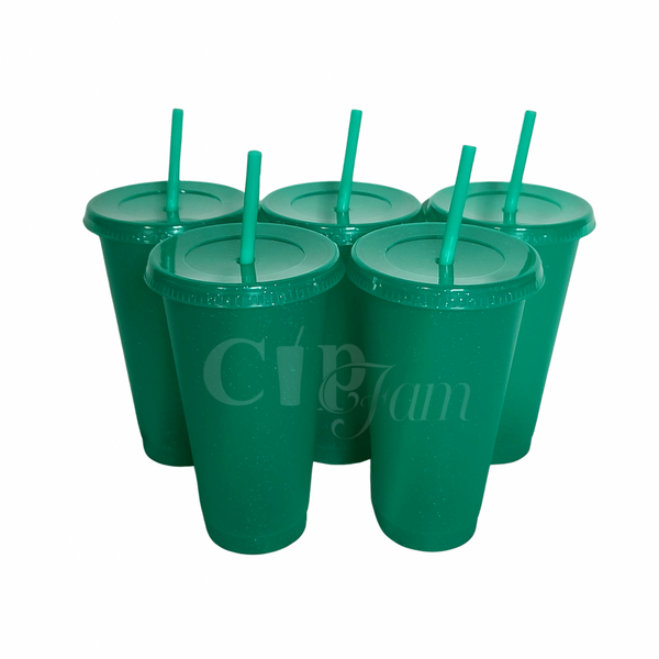 24oz Glitter Green