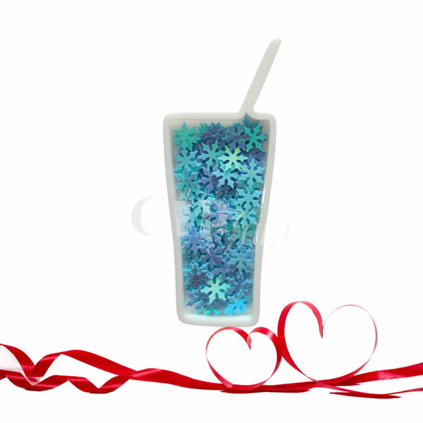 Blue Snowflake Confetti