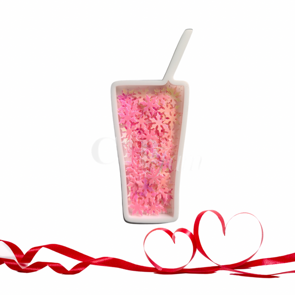 Pink Snowflake Confetti